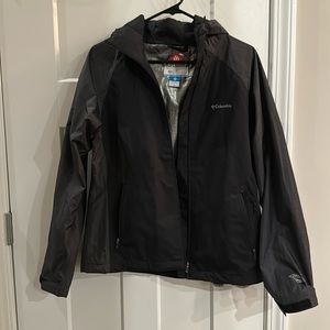 Columbia Omni-Heat Black Rain Jacket